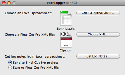 exceLogger for FCP